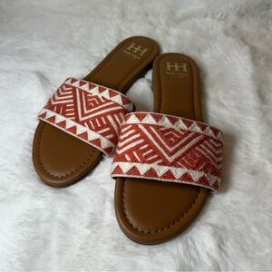 Haute Hippie Aztec Slip On Sandals